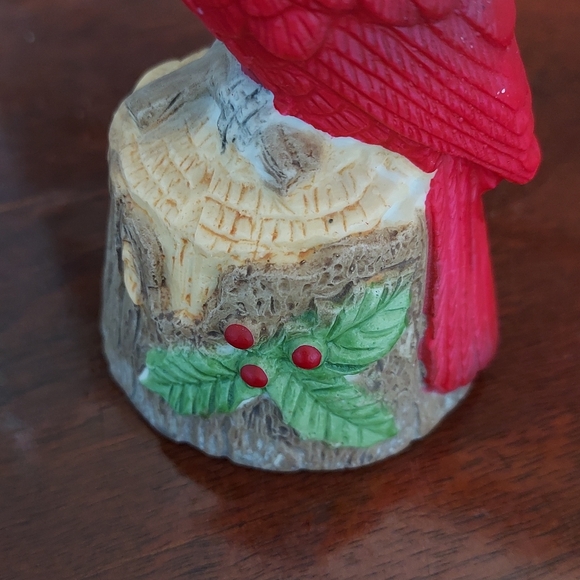 Jasco Christmas Red Cardinal Dinner Bell Vintage Holiday - Picture 7 of 10
